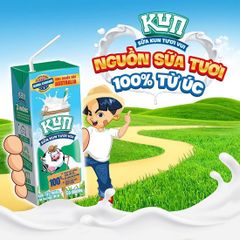 Sữa tươi tiệt trùng có đường cho bé Kun (vỉ 4 hộp)
