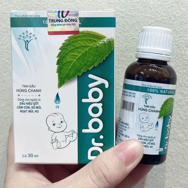Tinh dầu húng chanh cho bé Dr.Baby 30ml