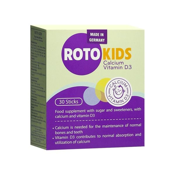 Cốm bổ sung Canxi, D3 cho bé Roto Kids