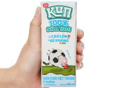 Sữa tươi tiệt trùng ít đường cho bé LOF Kun