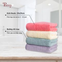 Khăn mặt cao cấp Poêmy sọc gân KT (29x29)