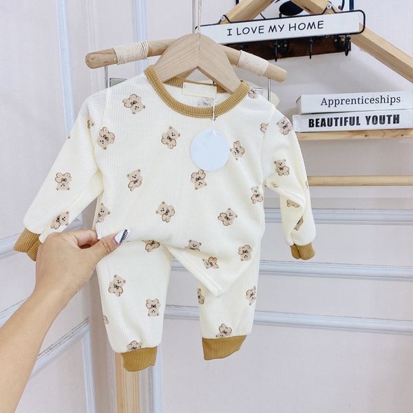 Bộ quần áo chất vải thun tăm đẹp cho bé sơ sinh mặc thời tiết mùa thu đông size 0