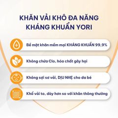 Khăn vải khô đa năng kháng khuẩn YORI (Chất vải bi)