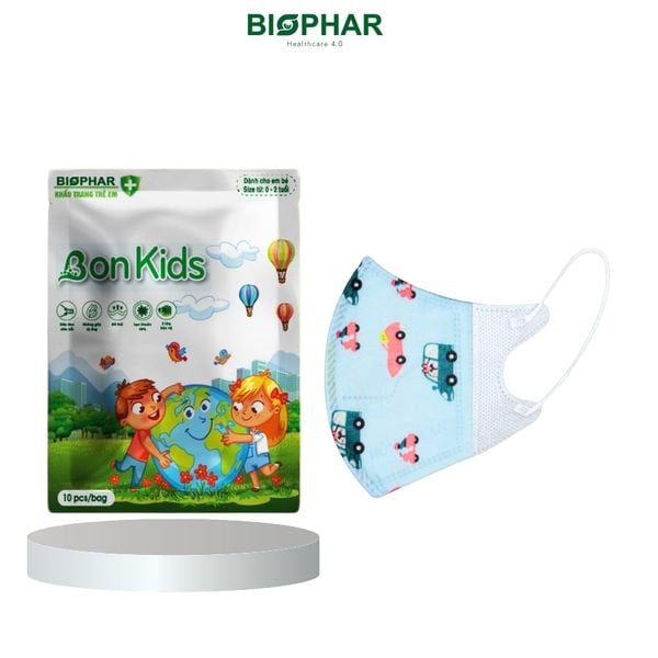 Khẩu trang Bon kids cho bé gái (túi 10 chiếc)