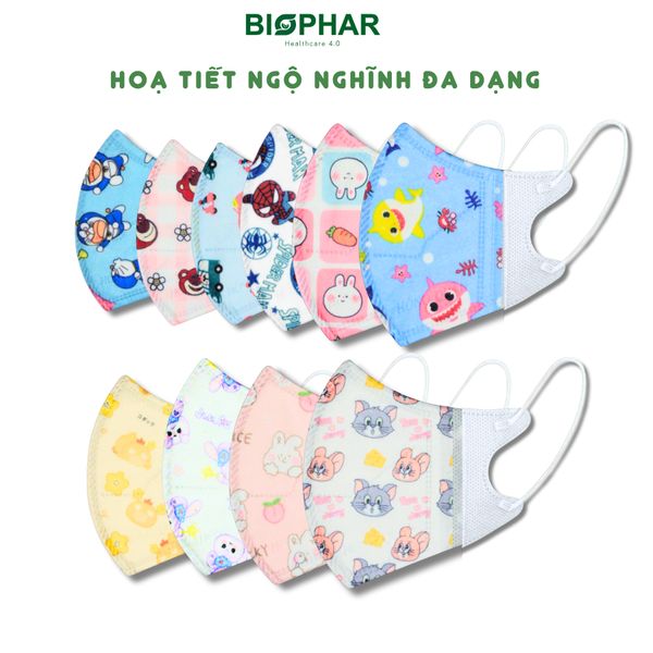 L - Khẩu trang Bon kids cho bé gái (túi 10 chiếc)