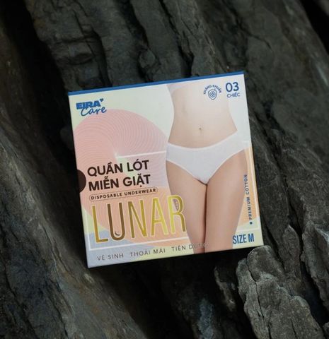 Quần lót giấy miễn giặt chất cotton LUNAR (Hộp 3 chiếc)