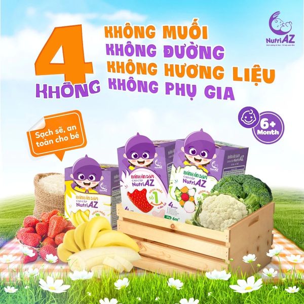 Bánh ăn dặm cho bé Nutri AZ (6M+)