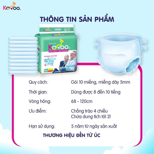 Bỉm, miếng lót người già, người cao tuổi Karoo