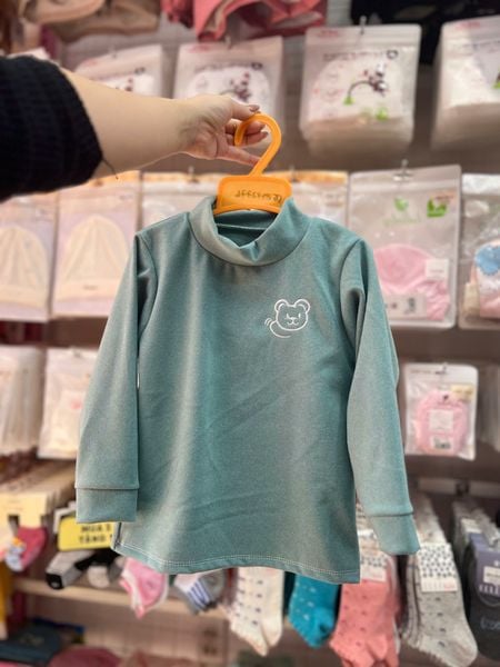 Áo giữ nhiệt cổ 3 phân cho bé, chất zip lông