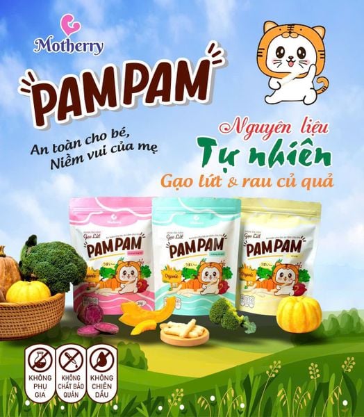 Bánh ăn dặm cho bé Pam Pam Organic