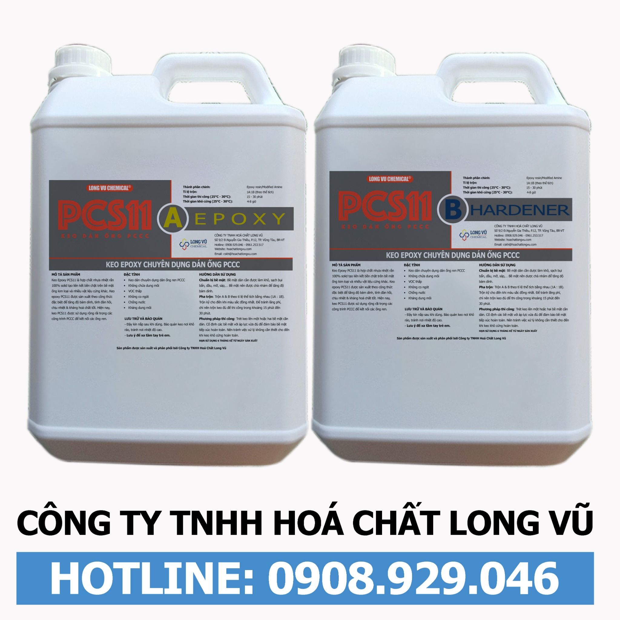 Keo Epoxy Hai Thành Phần AB Nối Ông Ren PCCC - 10KG