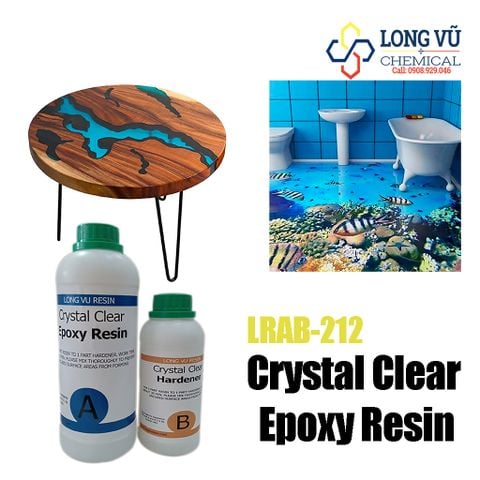  Keo Epoxy Nhanh Khô Lrab-212 Trong Suốt Đổ Mặt Bàn, Đúc Nhựa, Đồng Hồ Decor, Phủ Sàn 3d, Vẽ Cá, Handmade 