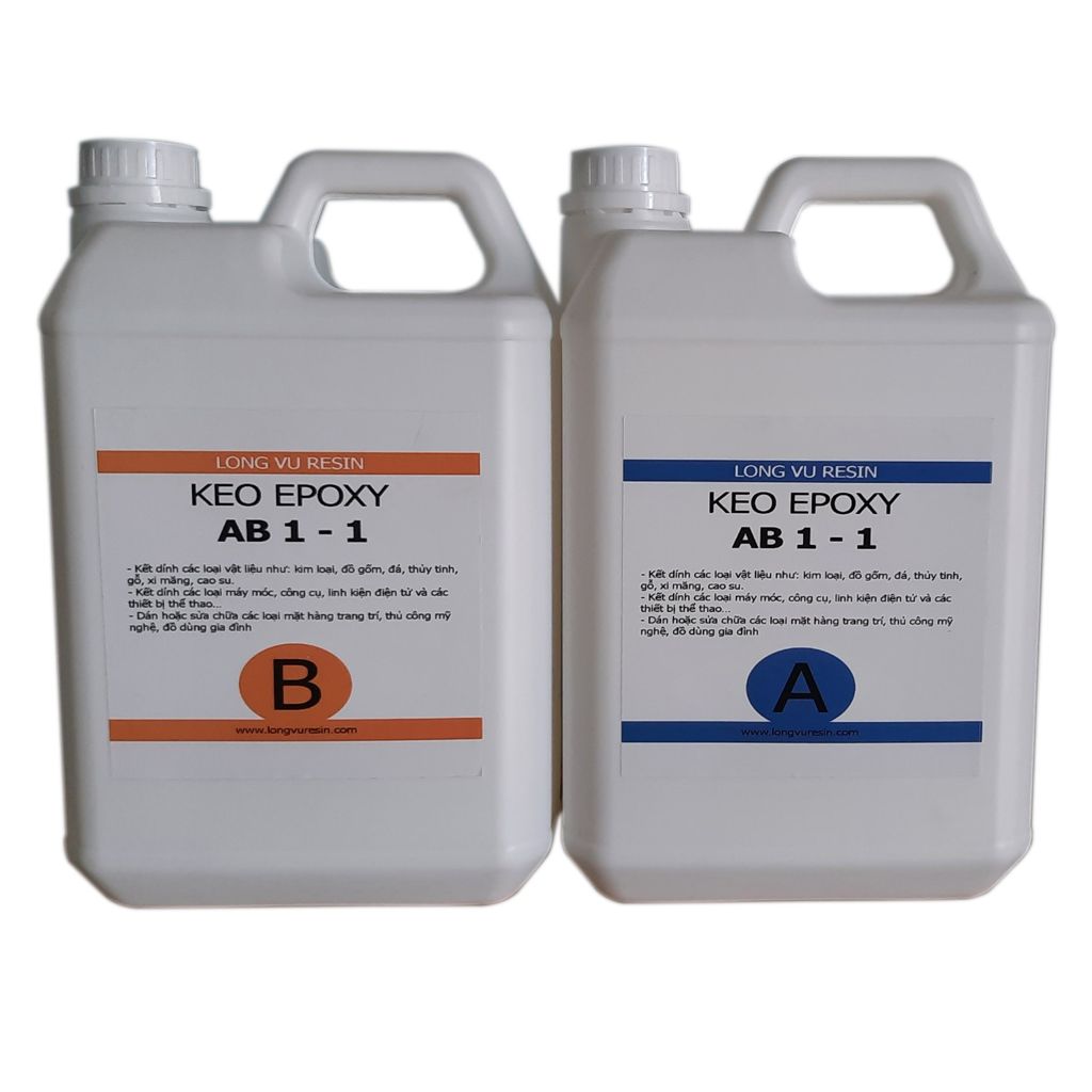 Bộ 10KG Epoxy 128S Hai Thành Phần AB Dán Gỗ, Kim Loại, Nhựa, Thủy Tinh