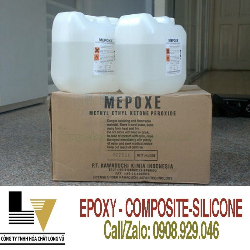 Chất Đóng Rắn Composite BUTANOX MEPXO C8H18O6-MEKP-MEKOXE- Xúc tác nhựa polyester resin