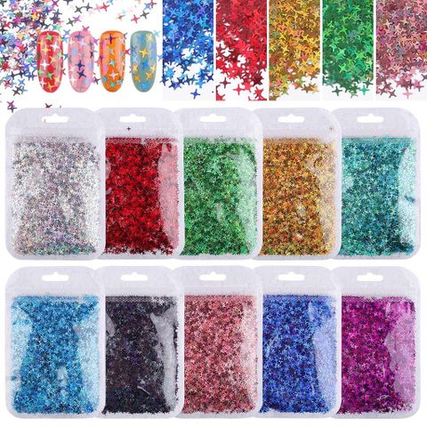  Ngôi Sao Long Lanh 3D Nhiều Màu Sắc, Ngôi Sao Trang Trí Nghệ Thuật Nail, DIY, Thủ Công Resin - Túi 5g 