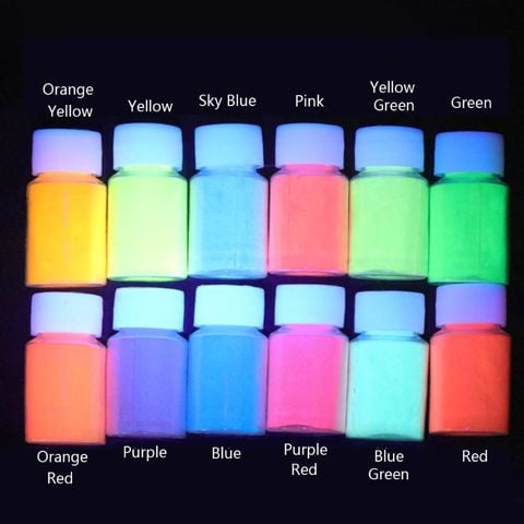  Bột Màu Dạ Quang Phát Sáng Trong Tối Làm Trang Sức, Phụ Kiện Resin Handmade 