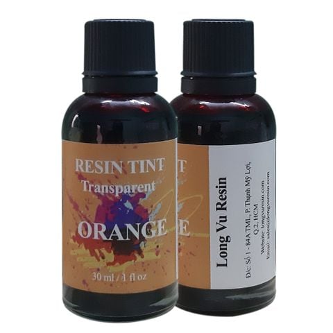  Màu Pha Epoxy Resin Tint Trong Suốt -  Lọ 30ml - CAM -  ORANGE 