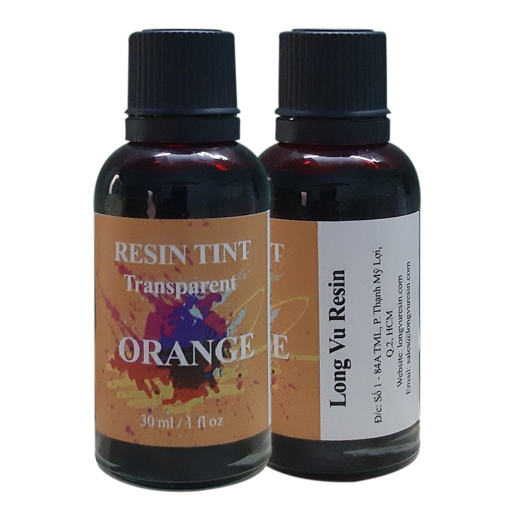 Màu Pha Epoxy Resin Tint Trong Suốt -  Lọ 30ml - CAM -  ORANGE