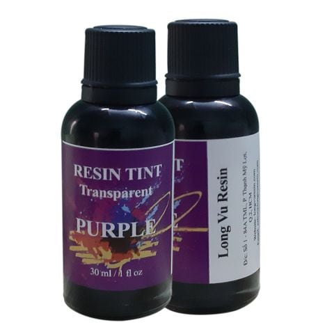  Màu Pha Epoxy Resin Tint Trong Suốt -  Lọ 30ml - Tím - PURPLE 