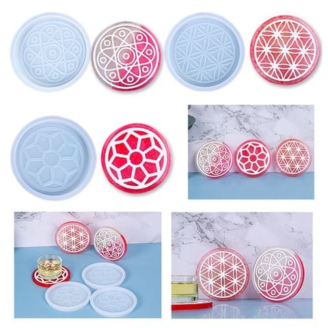  Khuôn Silicon Làm Đế Lót Ly, Cốc Nước Trà, Cà Phê Handmade 