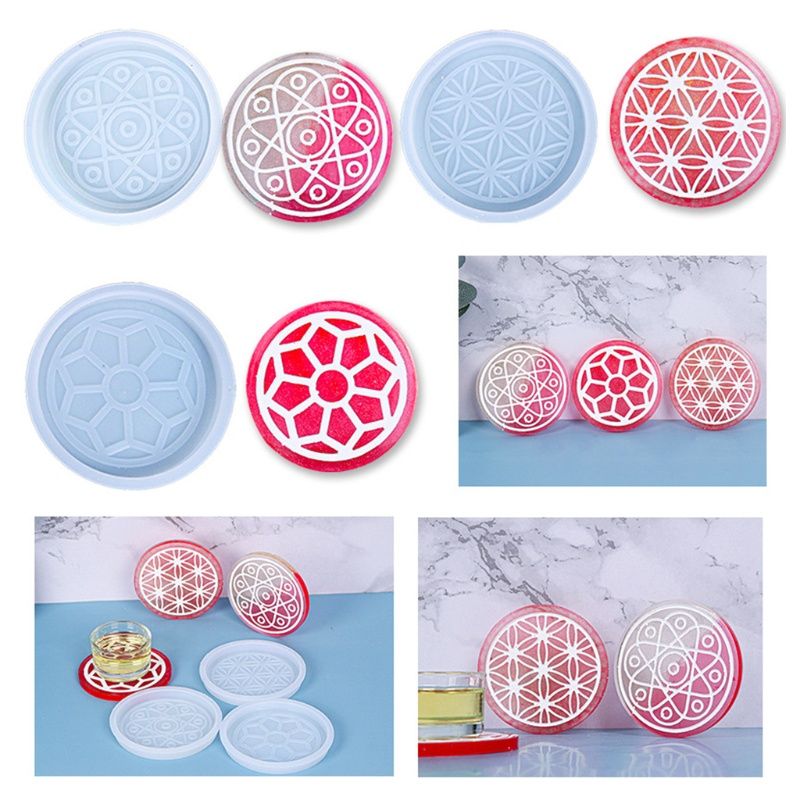 Khuôn Silicon Làm Đế Lót Ly, Cốc Nước Trà, Cà Phê Handmade