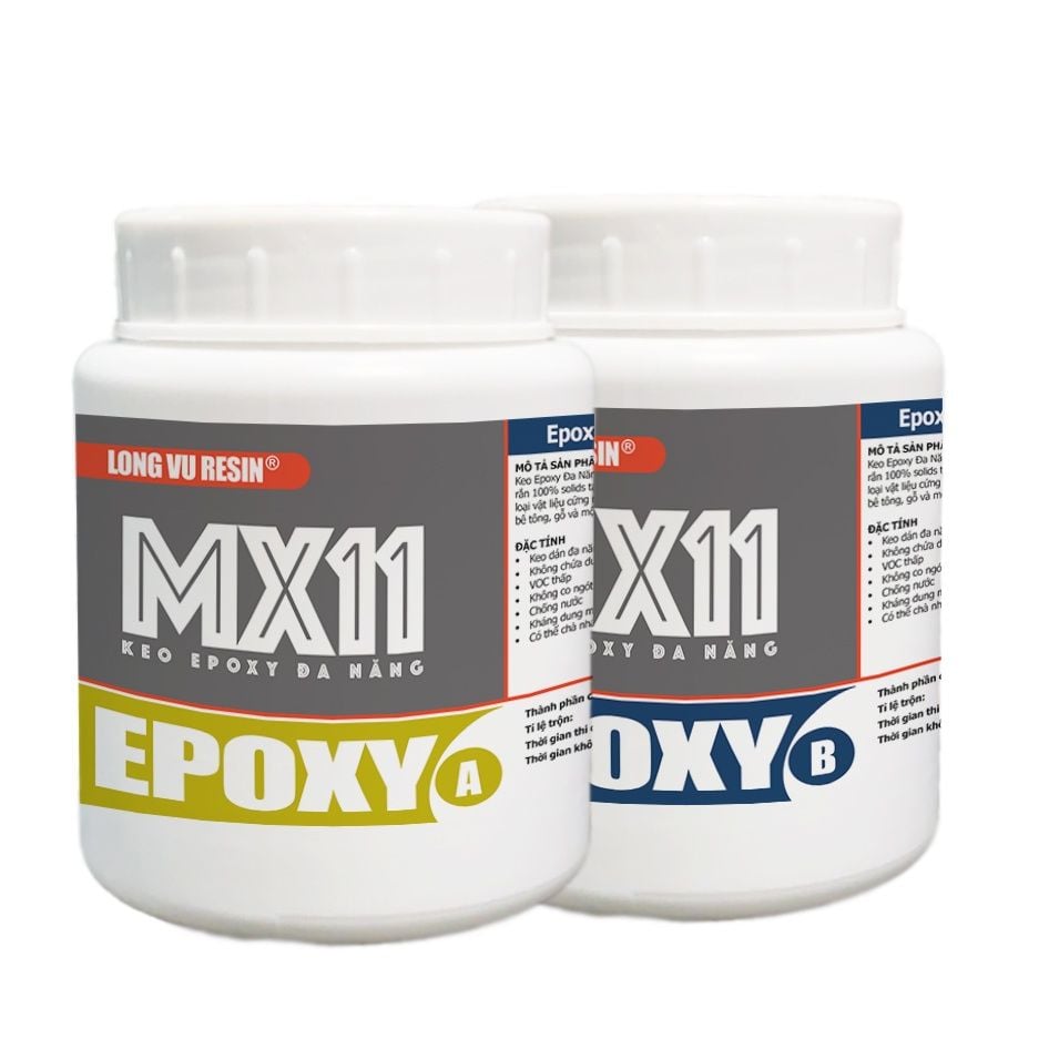 Keo Epoxy Đa Năng MX11 Hai Thành Phần AB Dán Đá, Gắn Gạch, Kim Loại, Nhựa, Sứ, Cấy Sắt, Chống Thấm