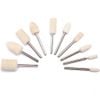 10 Đầu Nỉ Đánh Bóng Mini Cán 3mm, Đánh Bóng Trang Sức Resin