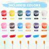 Màu Vẽ Acrylic, Bộ 12 Màu Tô Tượng, Vẽ Màu Đất Sét Tặng Kèm Cọ Vẽ