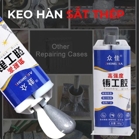  Keo Dán Sắt, Keo Dán Nhựa,Gỗ Siêu Dính Chịu Nhiệt Độ Cao 200 Độ C - Tuýp 100ml 