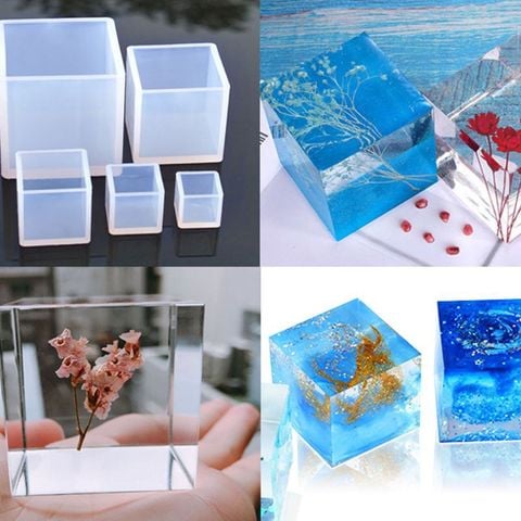  Khuôn Silicon Khối Vuông Các Cỡ Làm Handmade 