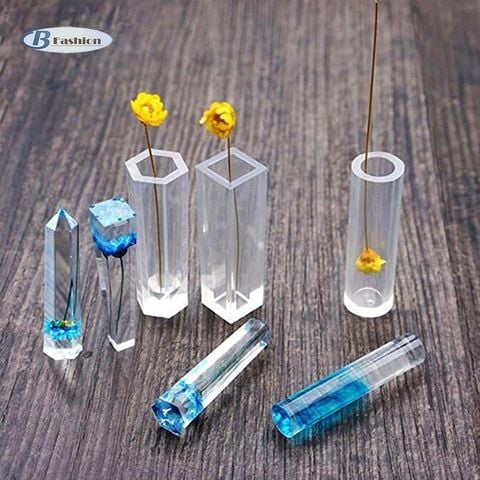  Bộ 5 Khuôn Đổ Mặt Dây Chuyền - Long Vu Resin - Làm mặt dây chuyền hình ống 