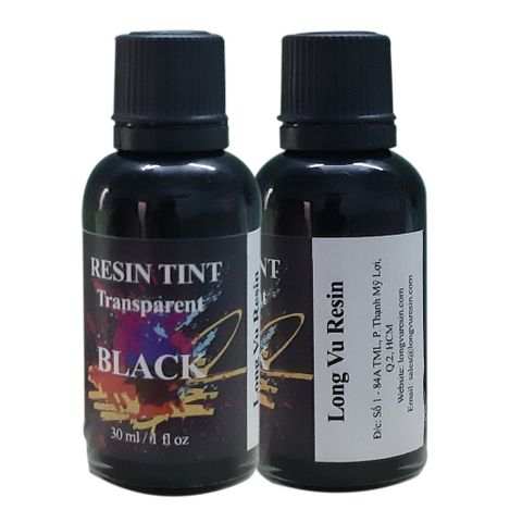  Màu Pha Epoxy Resin Tint Trong Suốt -  Lọ 30ml - ĐEN - BLACK 