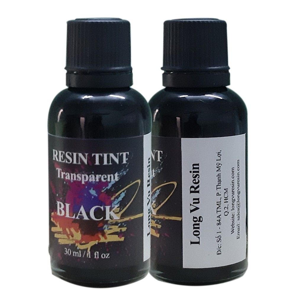 Màu Pha Epoxy Resin Tint Trong Suốt -  Lọ 50ml - ĐEN - BLACK