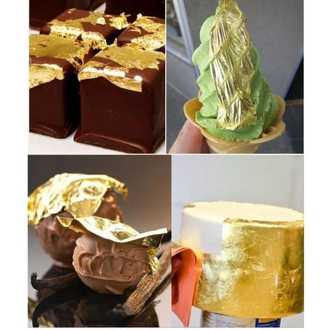  Lá Dát Vàng 24K Làm Bánh - Làm Kem - Lá Vàng Chuyên Cho Thực phẩm 