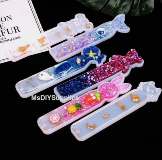 Khuôn Silicon Bookmark Sáng Tạo Resin Handmade