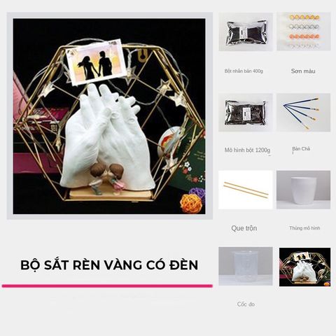  Bộ kit làm tượng tay, Diy kit đúc tượng tay chân cho bé, Bộ dụng cụ đúc thủ công dành cho cặp đôi 