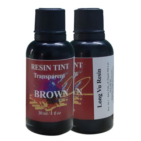  Màu Pha Epoxy Resin Tint Trong Suốt - Lọ 30ml - NÂU - BROWN 