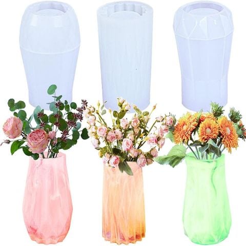  Khuôn Silicone Làm Bình Hoa, Khuôn Silicone Làm DIY Thủ Công Bình Hoa Trang Trí Nhà 