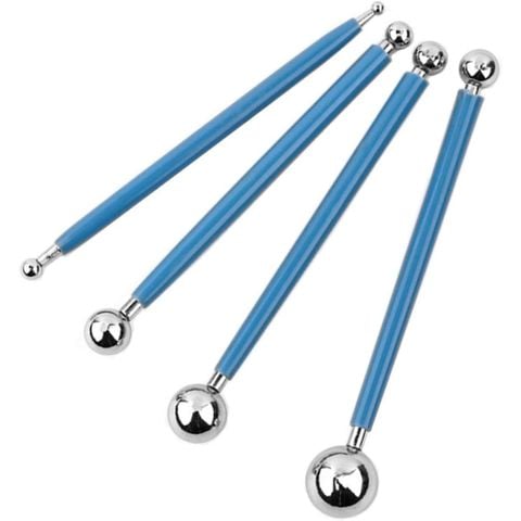  Bộ Dụng Cụ 4 Món Tạo Hình Đất Sét Đầu Bi Bằng Inox 