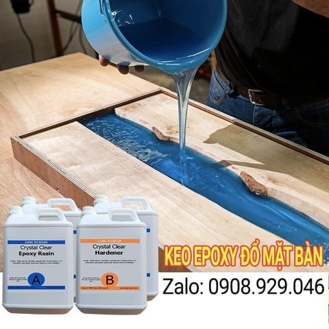  Keo Epoxy Đổ Mặt Bàn - Keo Epoxy Trong Suốt - 20KG 