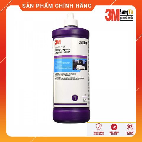  Dung dịch đánh bóng bước 1 3M - PN36060 3M PERFECT-IT EX RUBBING COMPOUND 946ml - 3M Autocare DIY 