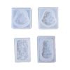 Bộ 4 Khuôn Silicone Làm Mặt Vòng cổ Hình Tượng Phật Làm Resin Handmade