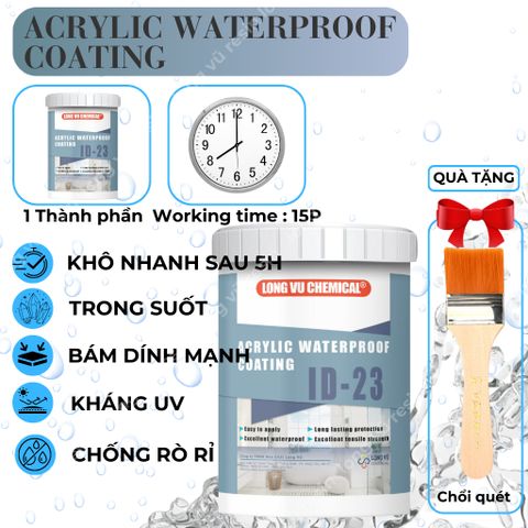  Keo Trong Suốt Chống Thấm, Keo Chống Thấm Nhà Vệ Sinh, Chống Dột, Tường Nhà, Gỗ Công Nghiệp - 1KG 