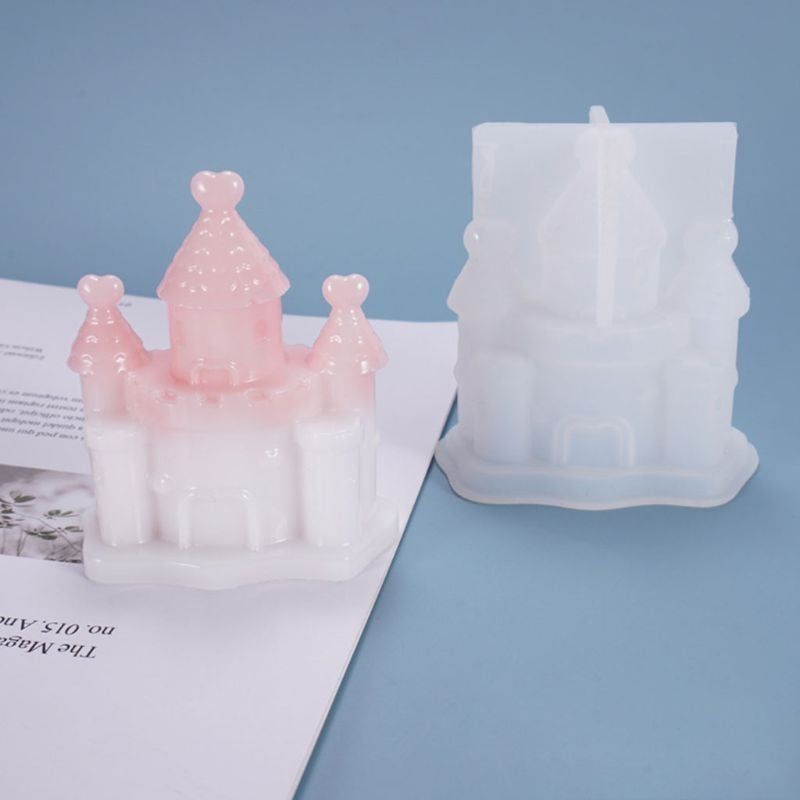 Khuôn Silicone Làm Đồ Thủ Công Hình Lâu Đài Ba Chiều