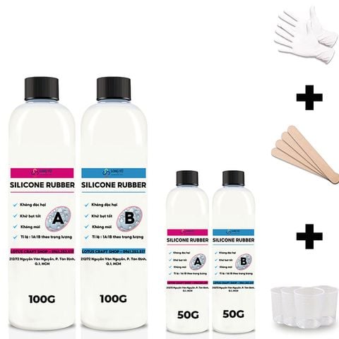  Silicone làm khuôn  , silicon lỏng mền đổ khuôn nến , khuôn bánh , an toàn với thực phẩm , chiết lẻ 100g 