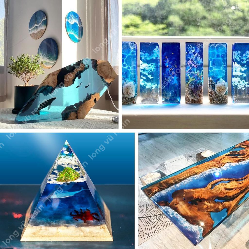 Keo Resin Epoxy Đổ Khối Lớn - LRAB-311-Làm Đèn, Bàn Cafe, Lục Bình