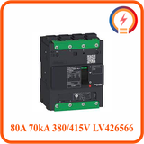  MCCB 4P 80A 70kA 380/415V LV426566 Schneider 