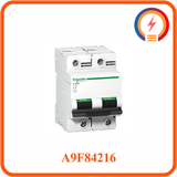  MCB 2P 16A 10kA (IC60H) A9F84216 Schneider 