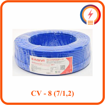  Dây điện lực hạ thế Cadivi CV - 8 (7/1,2) - 600V 