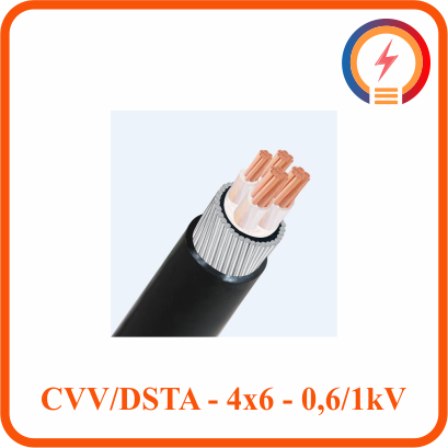  Dây Cadivi CVV/DSTA - 4x6 - 0.6/1kV 